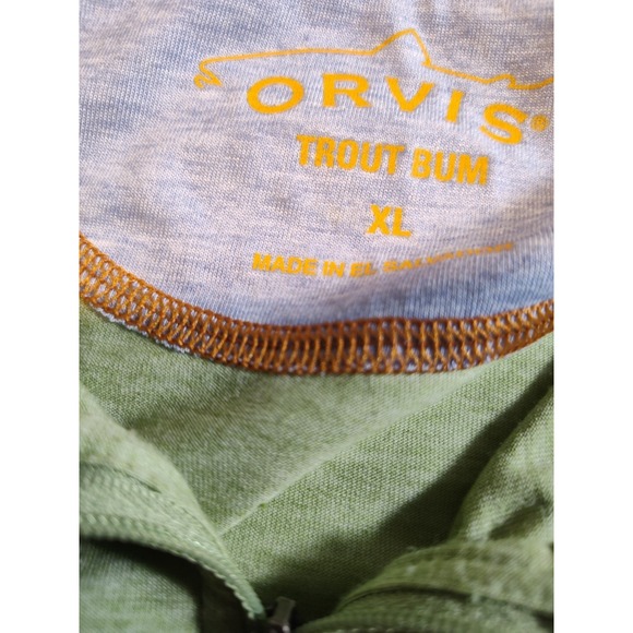 Orvis Sweater Mens XXL Green Quarter Zip Golf Performance Pullover 1461 - Picture 3 of 6